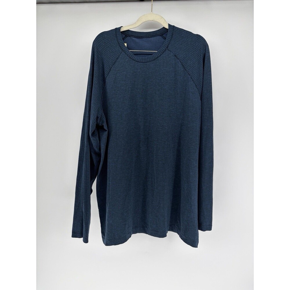 Men's Lululemon Blue/Gray Metal Vent Long Sleeve Shirt, XL